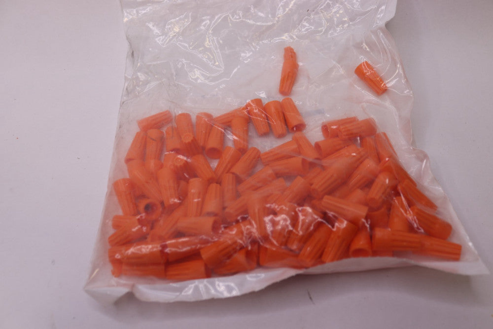 (100-Pk) Kimball Midwest Color Coded Wire Connector Orange 18 -14 AWG 22872