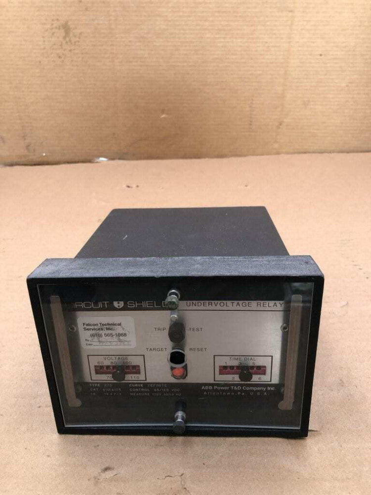 ABB Circuit Shield 411R4175 Undervoltage Relay 120V 48/125VDC