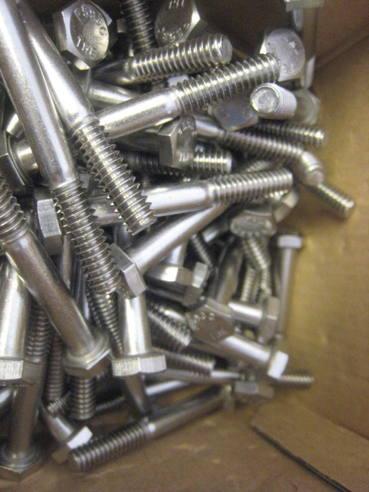 (85) ea HILLMAN 831518 1/4 20X2"  HEX HEAD CAP STAINLESS STEEL BOLT SCREW 85 pcs