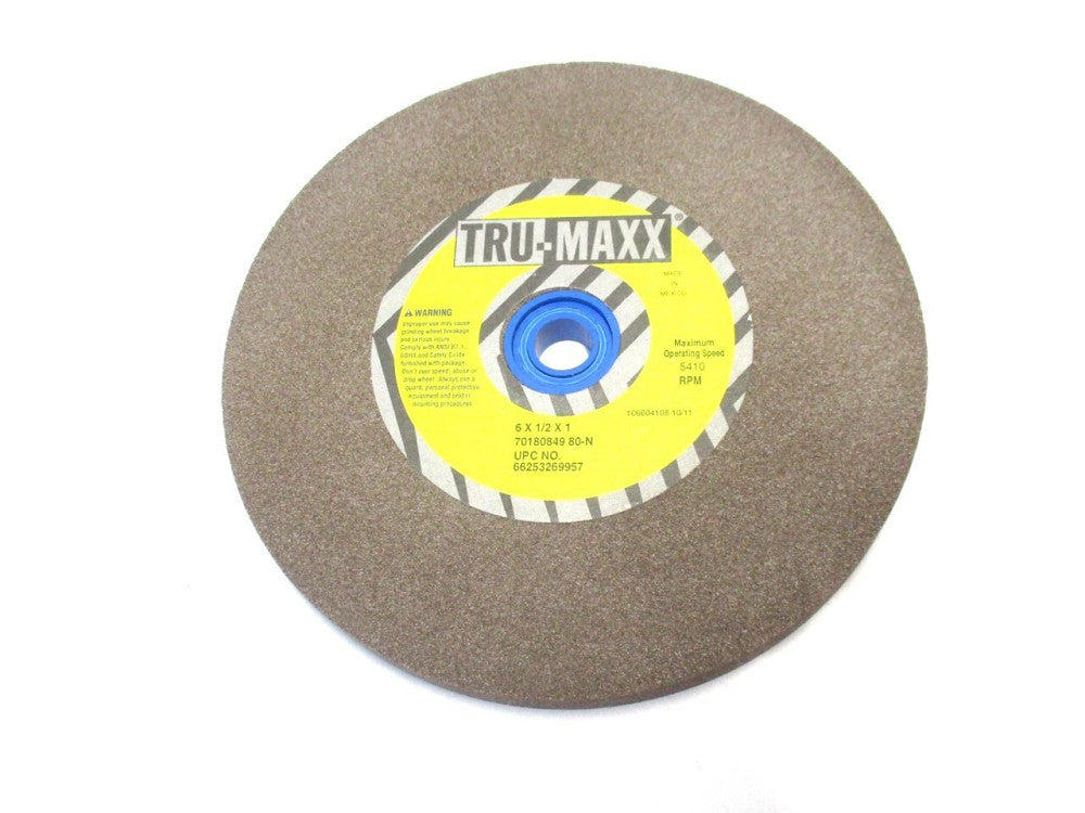 NEW 6" x 1" x 1/2" Medium 80 Grit Aluminum Oxide Bench & Pedestal Grinding Wheel