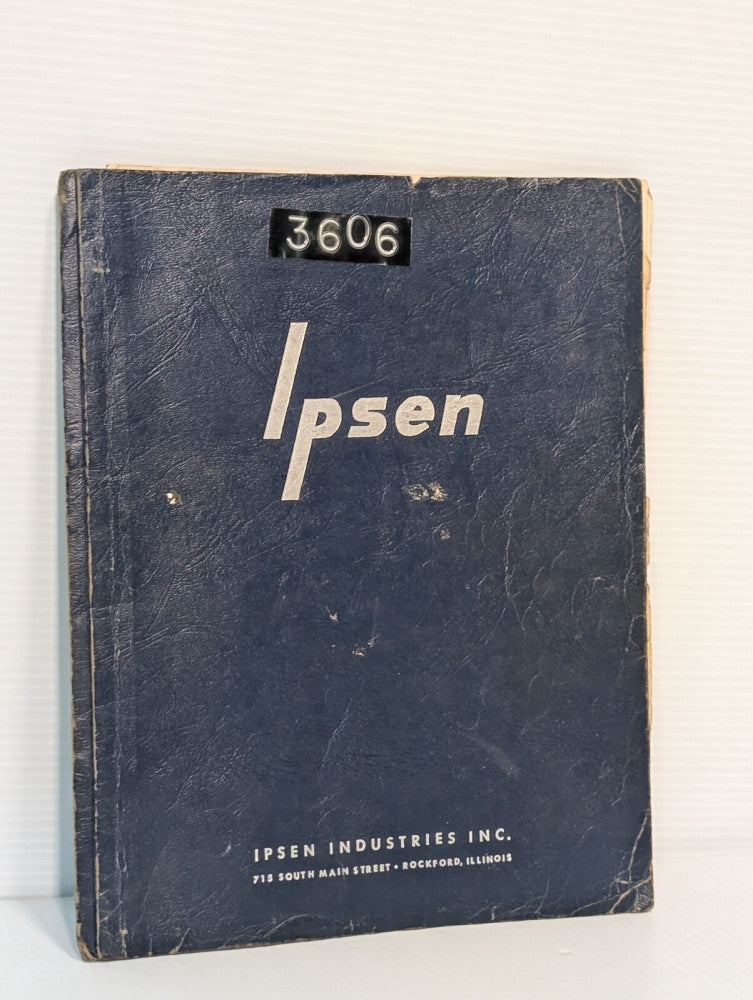 Ipsen Industries 1250G Endothermic Generator Instruction & Use Manual Vintage