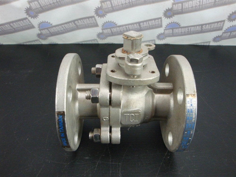 TCI SS316 PTFE SLEEVED PLUG VALVE 1" 150 MAX 275 PSI (NEW) CF8M