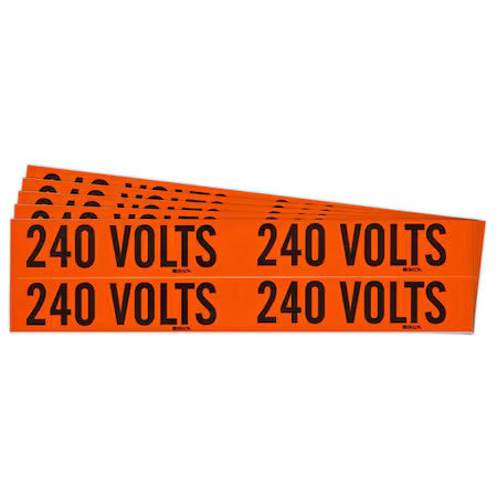Brady 152354 Conduit And Voltage Sign And Labels,Pk5