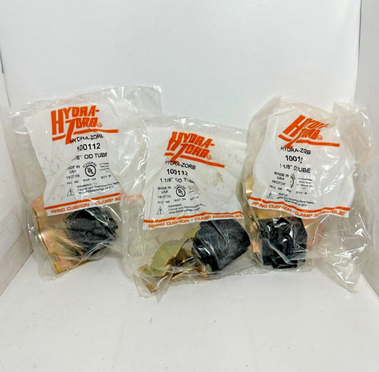 (Lot of 3) Hydra-Zorb 100112 1-1/8" OD Tube Piping Cushion Clamp Assembly