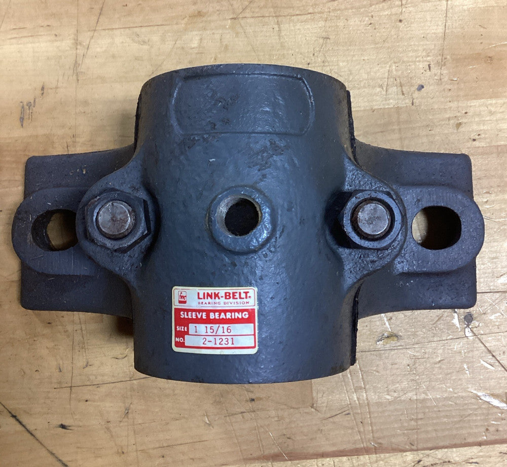 LINK BELT 1-11/16" RIGID SLEEVE BEARING 2 BOLT 2-1231 Z12