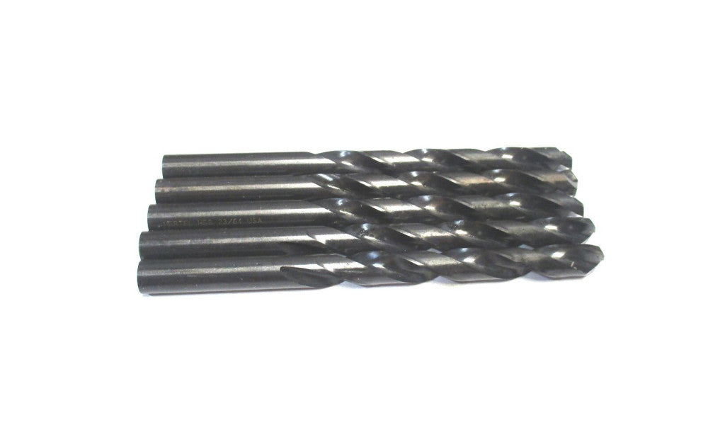 (84579242) 23/64 x 3-1/2 x 4-7/8 135° RH HSS Split Point Jobber Drill - Lot of 5