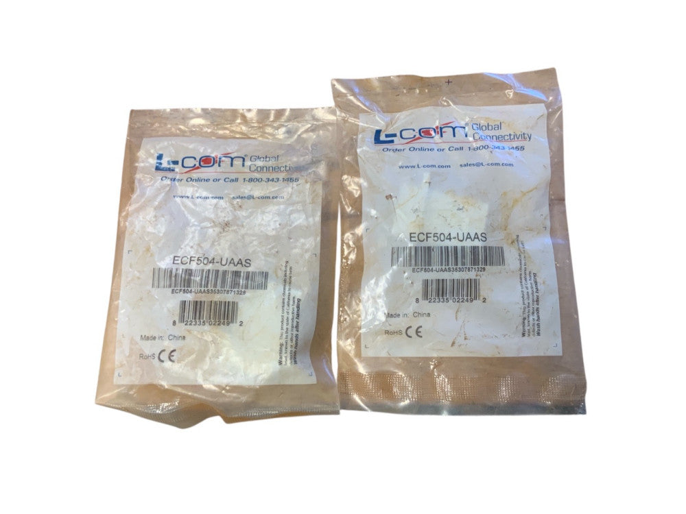 2 PCS NEW L-COM CONNECTOR ECF504-UAAS