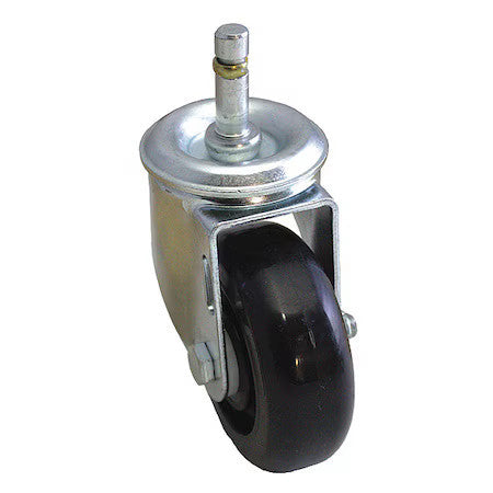 Zoro Select P12s-Pb040d-Sg2 Stem Caster,275 Lb. Load,Black Wheel