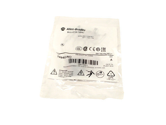 Allen Bradley 1494U-NO Ser. A Auxiliary Contact 1 N.O. 10A
