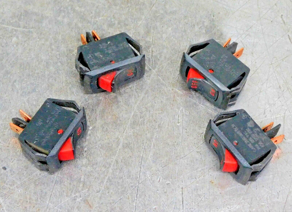 Carling RA901/911 Panel Mount Snap-In Rocker Switch 16A 125VAC Lot of Four (4)