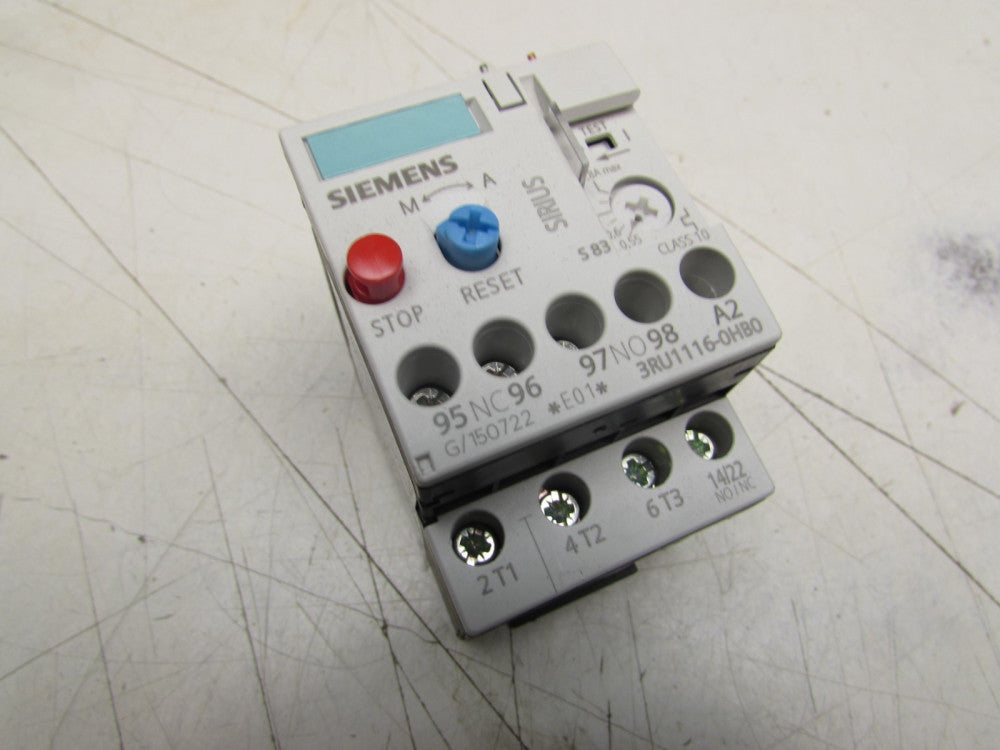 SIEMENS SIRIUS OVERLOAD RELAY 3RU1116-0HB0 .55-0.8A 600VAC XLNT CONDITION M/O!!