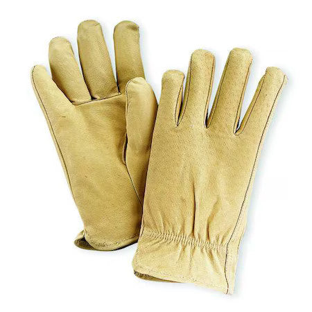 Condor 5Ac74 Leather Drivers Gloves, Pigskin, Shirred Slip-On, Keystone Thumb,