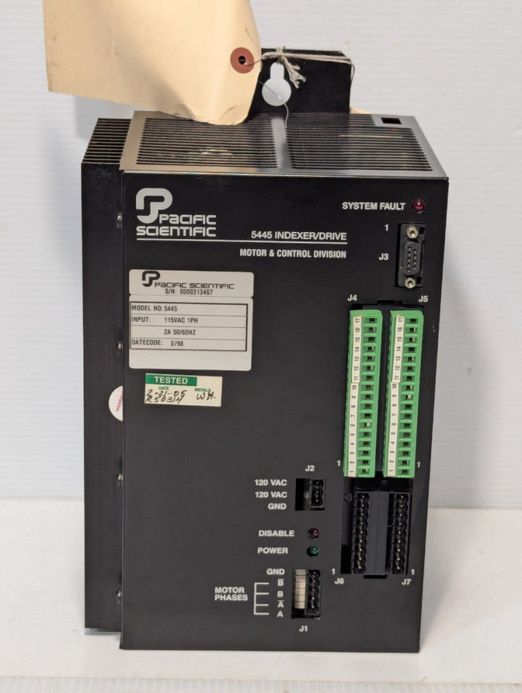 Pacific Scientific 5445 indexer/drive, 115VAC, 1 phase, 2A, 50/60Hz - Free Ship