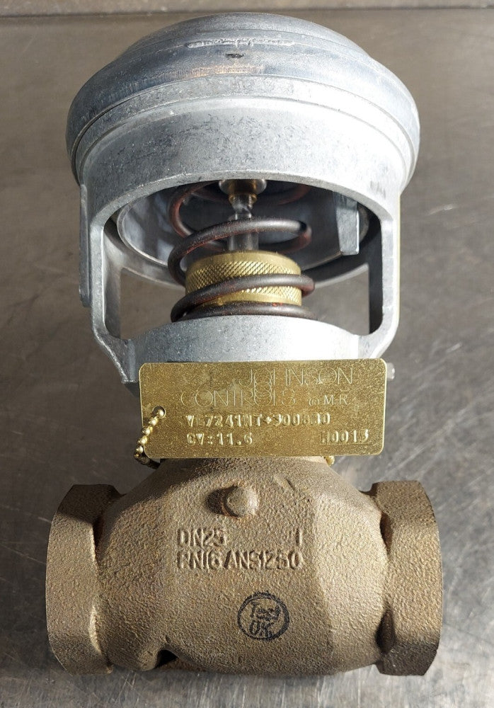 Johnson Controls 1" Bronze Control Valve VG7241NT+3008E0 w/ Actuator V-3000-8011