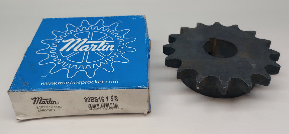 Martin 80BS16 1-5/8" #80 Sprocket 16T 1-5/8" Bore Keyed