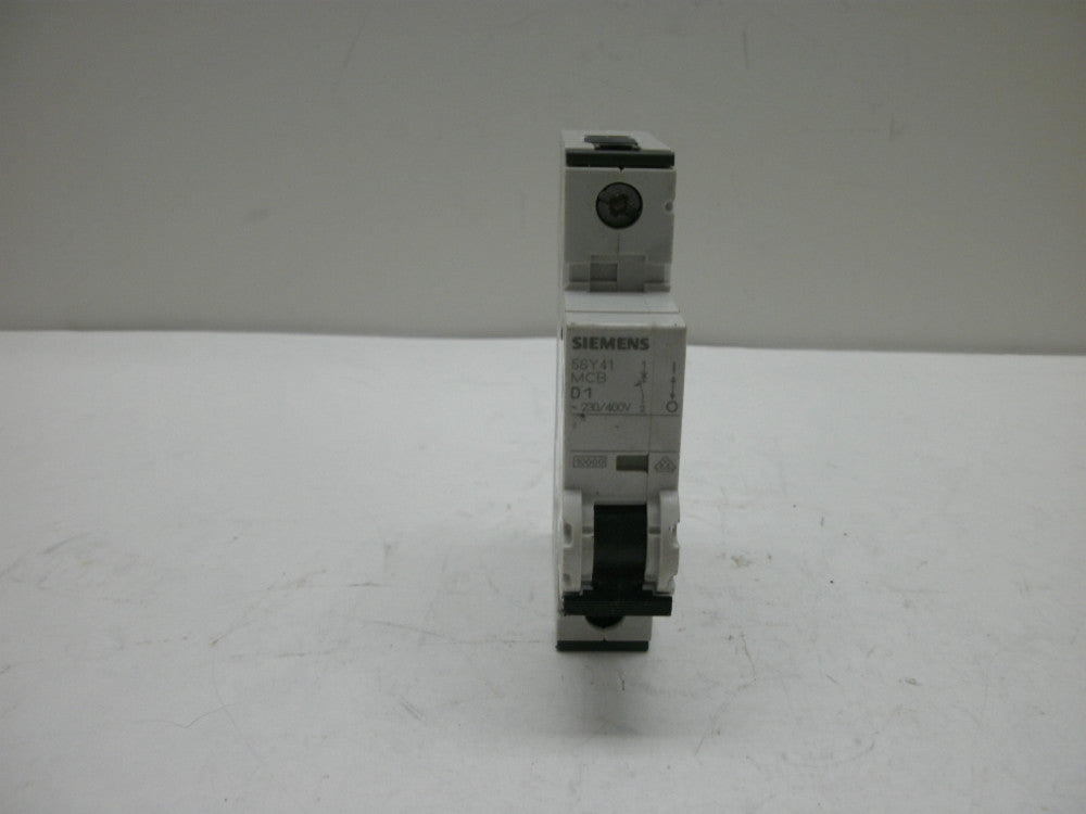 SIEMENS 5SY4101-8 CIRCUIT BREAKER 1 POLE ~230-400V 1 AMP 7.5Ka DIN MNT. UL1077