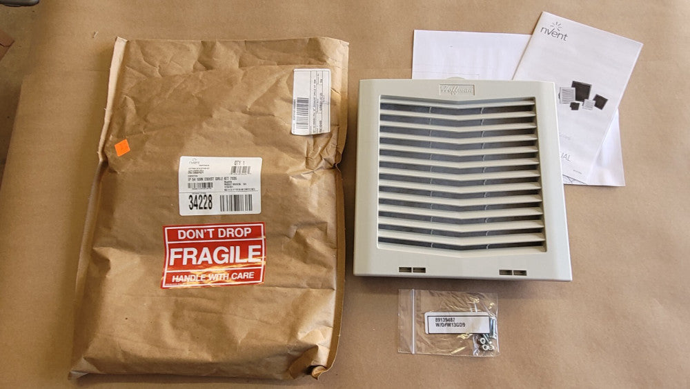 Hoffman Nvent HG1000404 10" 10 Inch IP54 Exhaust Grille Kit 7035 34228