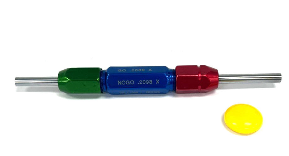 NO-GO .2089 & GO .2088 PLUG GAGE CLASS X TOLERANCE OAL 5-3/4"