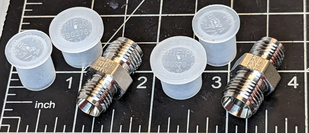 (2) 5-4 JIC ¼” X 5/16” Female Reducing Union Parker Instrumenta 5-4 HZ-SS [A7B5]