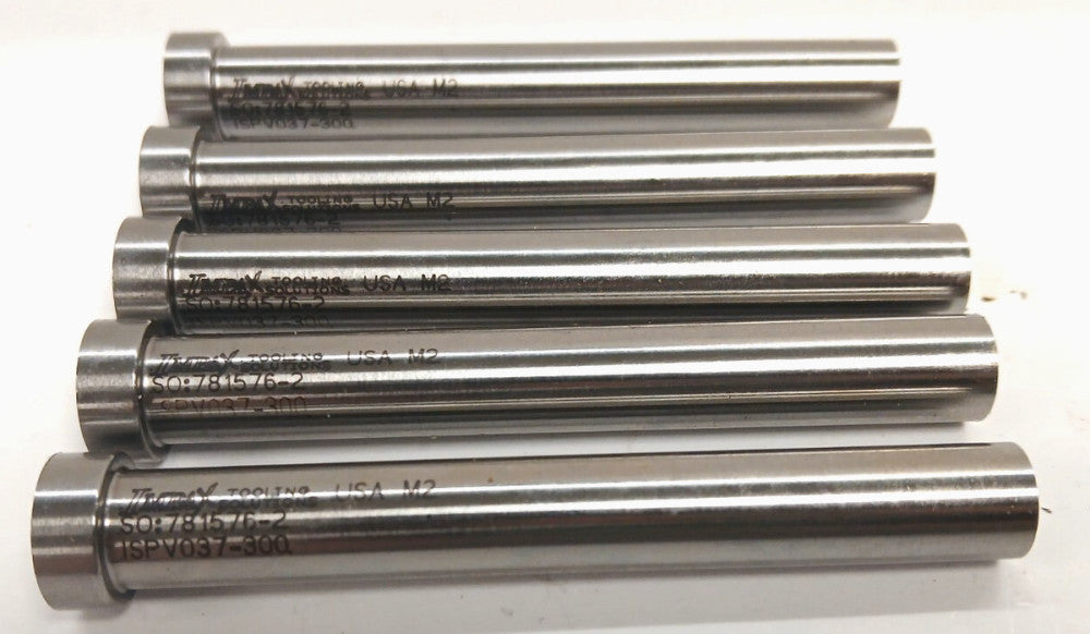 IMPAX TOOLING BLANK MOLD DIE AND PUNCHES M2 ISPV037-300 SHAFT DIA 3/8  LOT OF 5