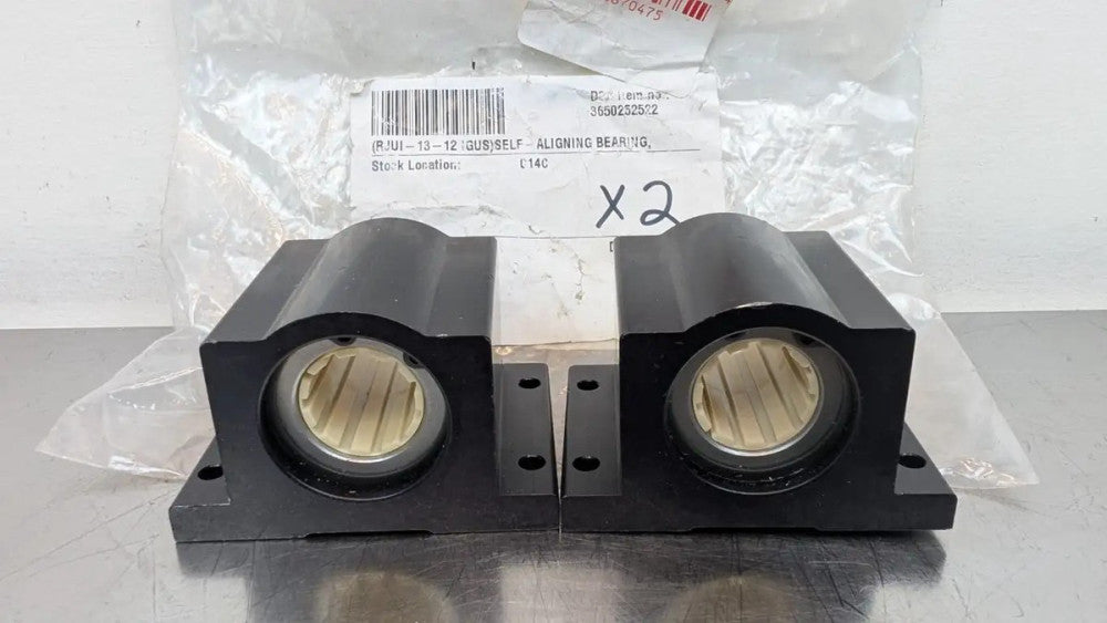 2 Pack dryLin RJUI-13-12 Pillow Block Self-Aligning Bearing 3/4" ID 2.75" Wide x