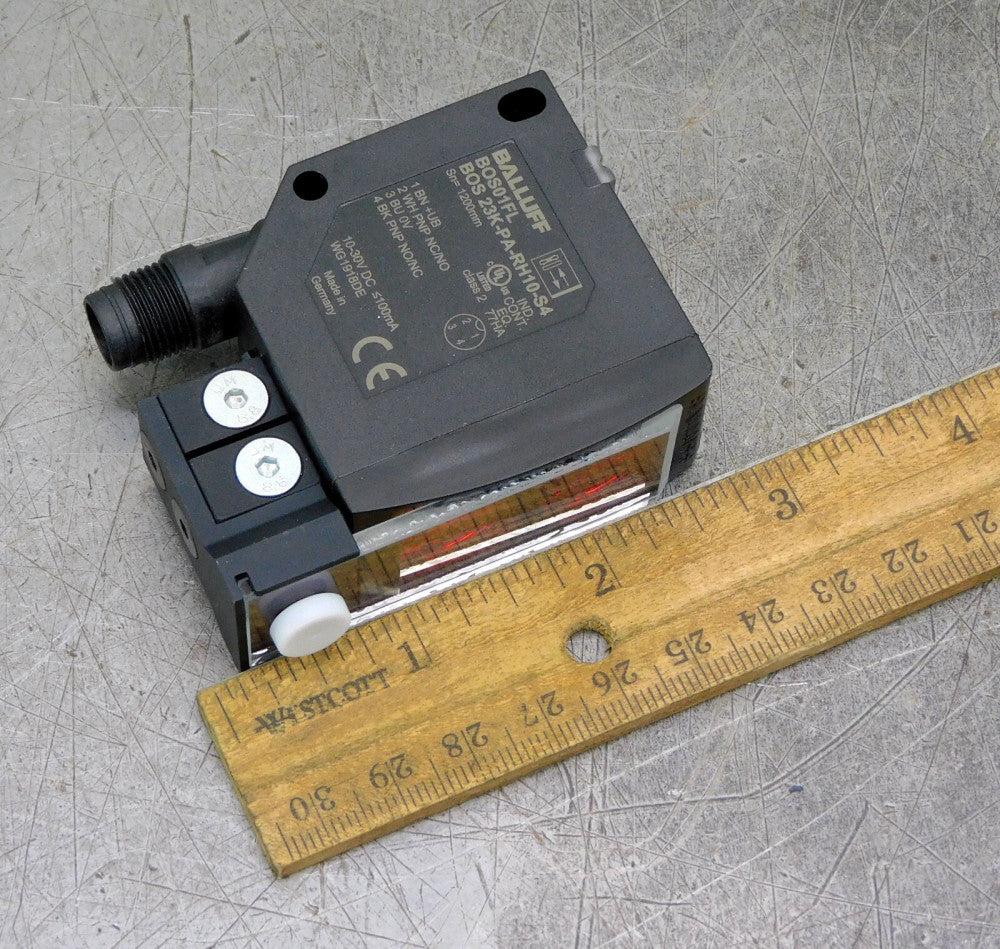 Balluff BOS 23K-PA-RH10-S4 Photoelectric Washdown Diffuse Sensor 30V DC BOS01FL