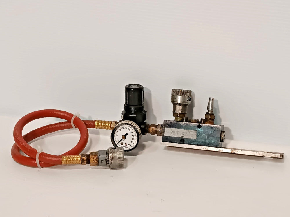 Polyconn MCM20-250-03B Pneumatic Manifold Assembly with Ashcroft Pressure Gauge