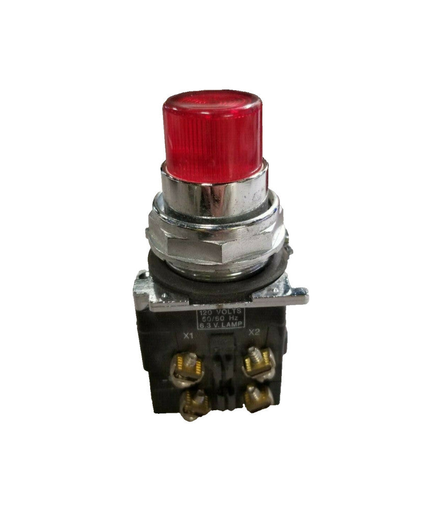 CUTLER HAMMER RED ILLUMINATED MOMENTARY PUSH BUTTON 120 VAC 1020T/91000T/E34