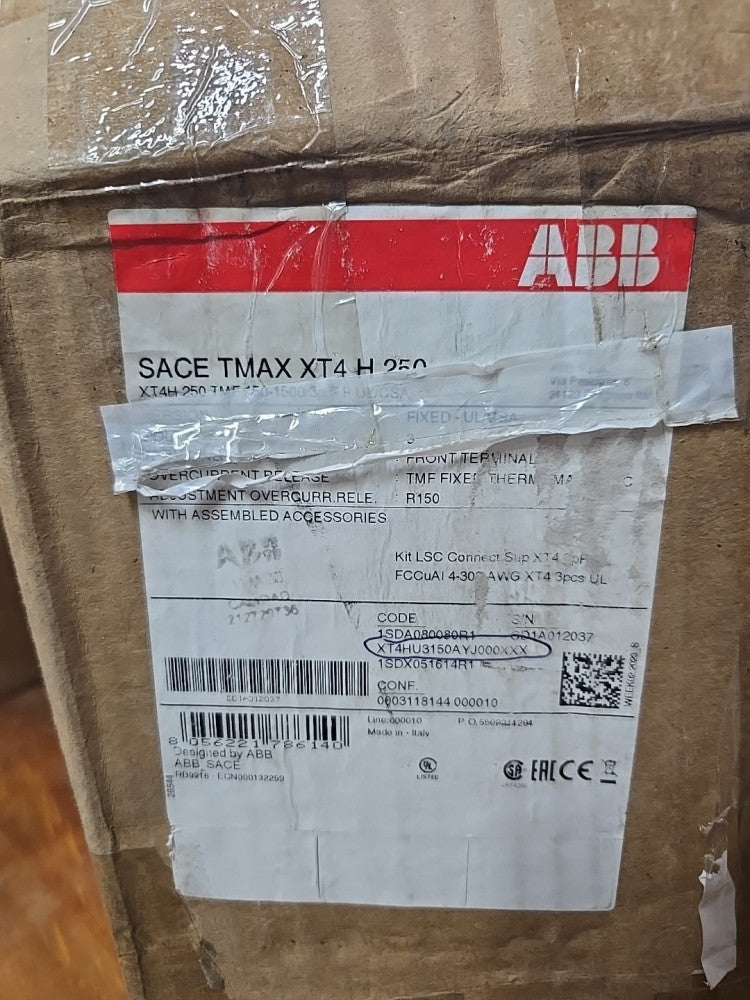 ABB SACE TMAX XT4H250 150A NOS