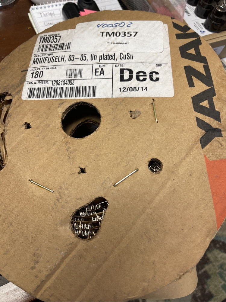 BRAND NEW YAZAKI MINIFUSELH, 03-05, TIN PLATED, CuSU, FEMALE CONNECTORS 180 PACK