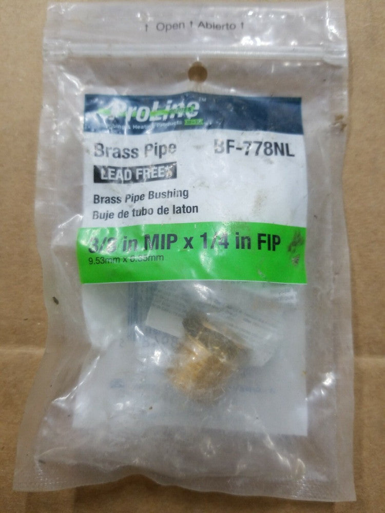 Proline 3/8" MIP x 1/4" FIP Brass Bushing lead free BF-778NL
