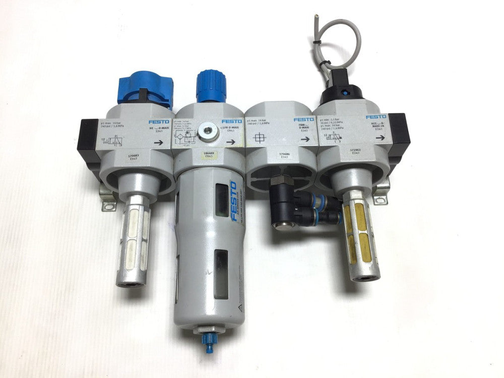 Festo LFR-D-MAXI Filter Regulator Valve p1 max 16bar 240PSI/1.6MPa p2 max 12b...