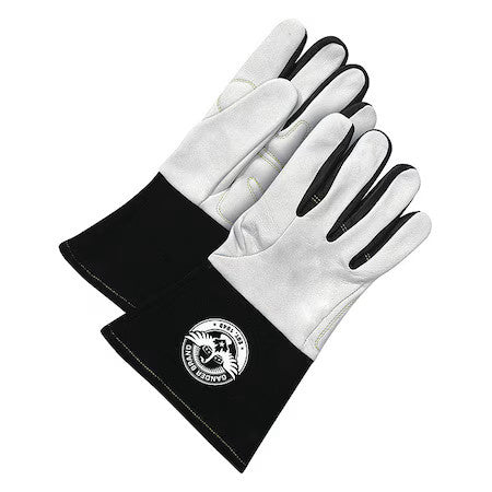 Bdg 60-1-1949-M Gander Welding Gloves, Gauntlet Cuff, Grain Goatskin, M, 1 Pr