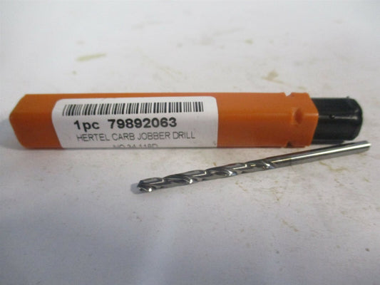 (79892063) #34 1-1/4 x 2-1/4" OAL 118° Solid Carbide Regular Spiral Jobber Drill