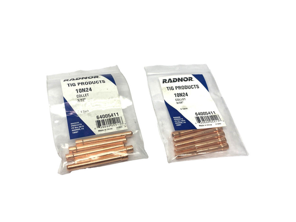 Radnor 10N24 Tig Welding Collet, 3/32" 640055411 LOT OF 10