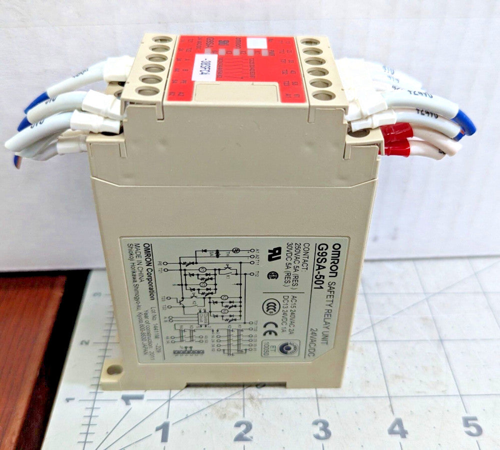 Omron G9SA-501 AC/DC24 Safety Relay Dual Channel, 45mm, 24VAC/VDC, 5NO, 1NC[B6B3