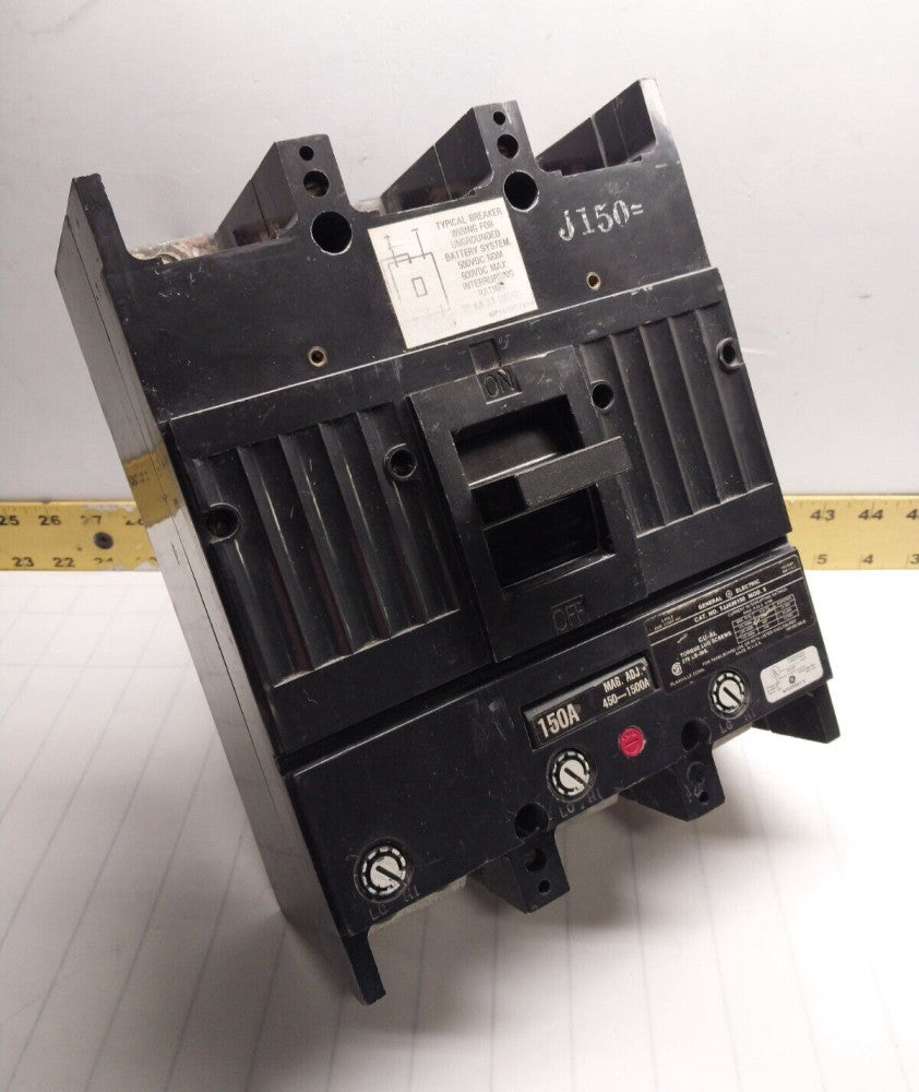 GE 150 AMP CIRCUIT BREAKER 600 VAC 3 POLE  TJJ436150