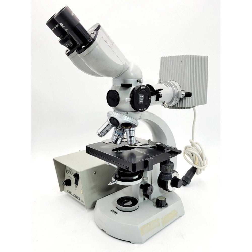 Zeiss Standard Fluorescence Microscope + Planapo 40X F100X F10X+Power+Manuals