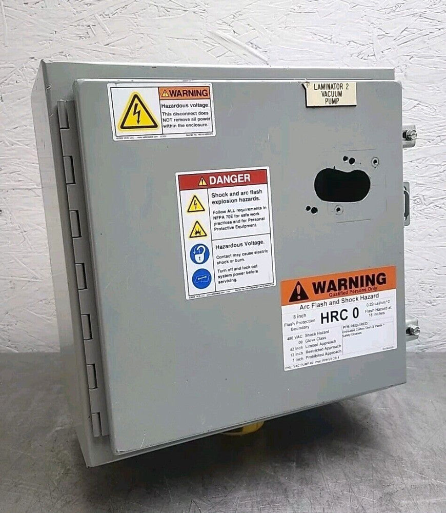 Hoffman A161608LP 16x16x8" Type 12 Wall Mount Electrical Enclosure W/Back Plate
