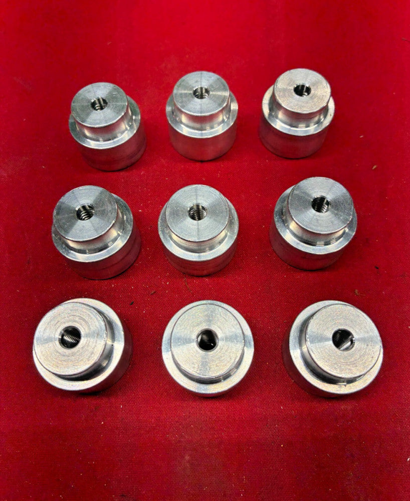 UNBRANDED STAINLESS STEEL BUSHINGS OVERALL DIAMETER: 1" HEIGHT: 27/32"(LOT OF 9)