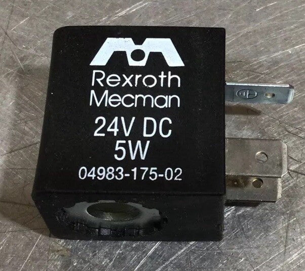 REXROTH MECMAN 24V DC 5W SOLENOID COIL 04983-175-02 Nos Surplus