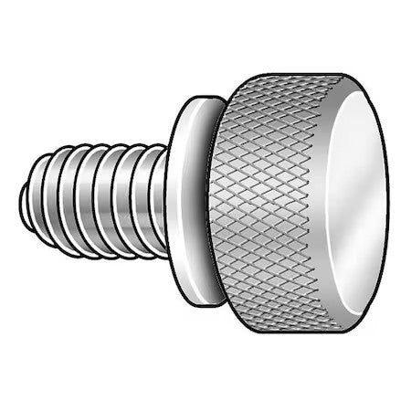 Zoro Select Wftsss21 Thumb Screw, 1/4"-20 Thread Size, Round, Plain 18-8