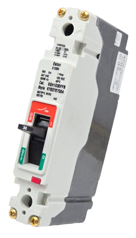New Eaton 30 AMP Circuit BreaKER 240/277 VAC Single Pole  EGH1030FFB