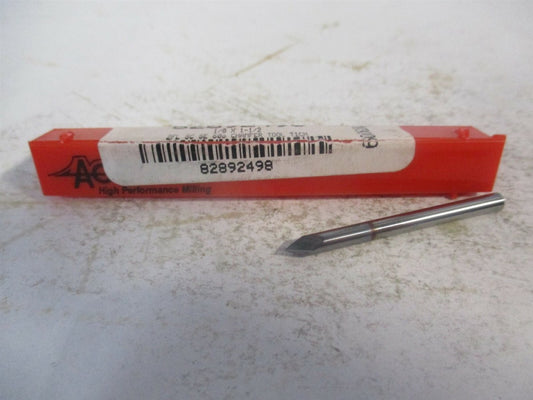 (921250060C4) 1/8" x 1/8" x 1-1/2" OAL 60° 2-Flute Solid Carbide Chamfer Mill 