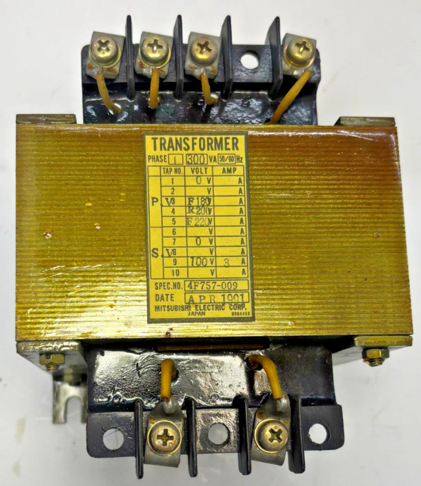 MITSUBISHI 4F757-009 TRANSFORMER 1PH 300VA 50/60HZ