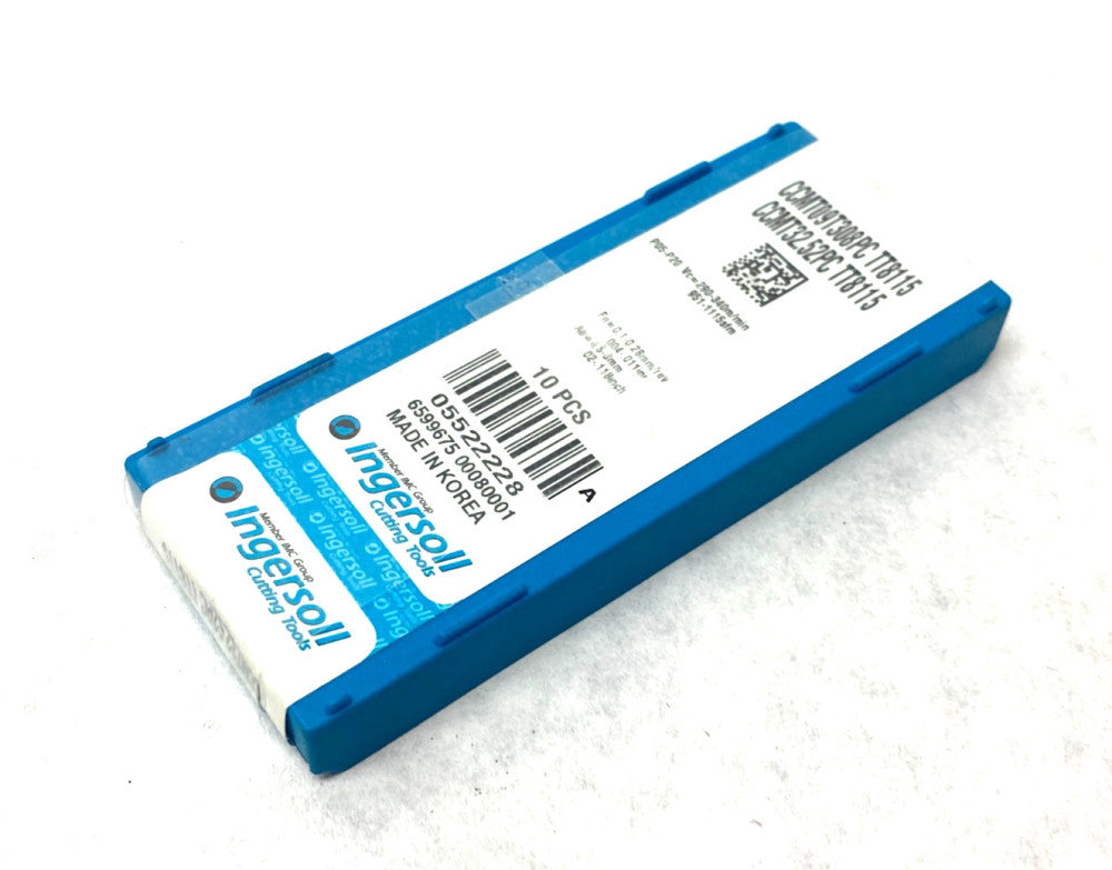 Ingersoll 5522228 Rhombic Turning Inserts CCMT09T308PC TT8115 PKG OF 10