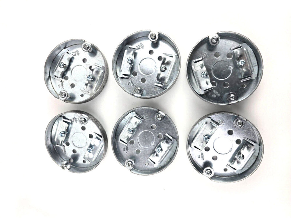 6pcs Raco Metal 3.5" Round Ceiling Pan Electrical Box 4.0CUIN