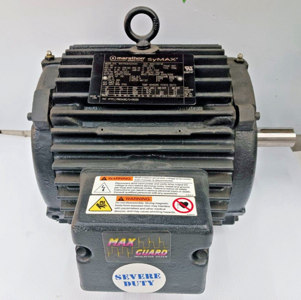 NEW MARATHON ELECTRIC 5 HP TENV AC MOTOR 184T 460V 3750 RPM 3 PH 184TPNSB10245AA