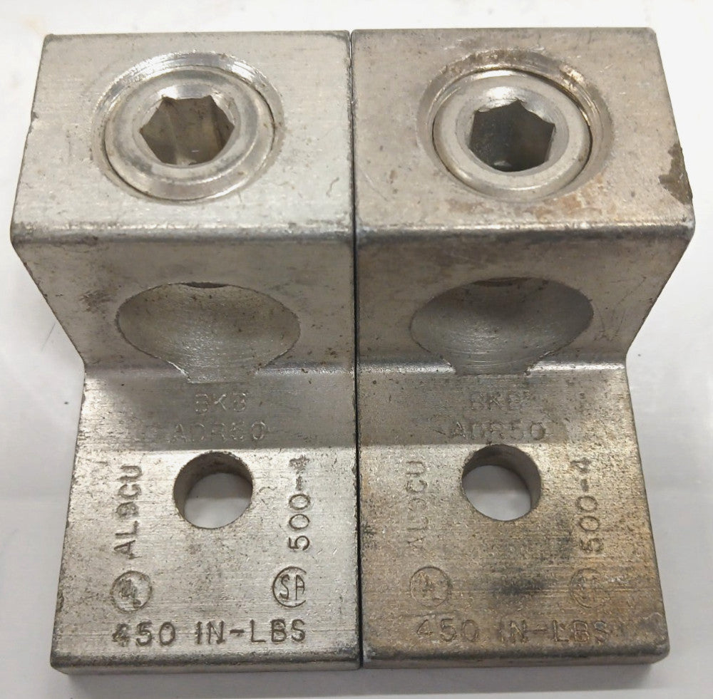 BRB ADR50 500-4 MECHANICAL CONDUCTOR LUG LOT OF 2 500 KCMIL 1 CONDUCTOR