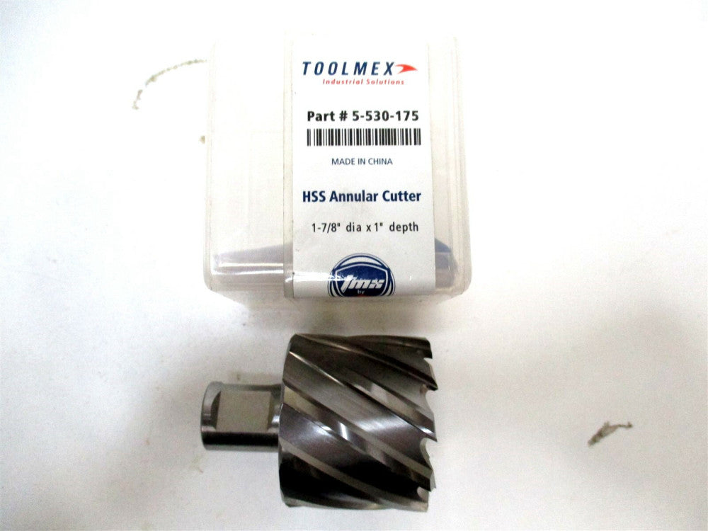 TMX (5-530-175) 1-7/8" Dia x 1" Depth 10-Flute HSS Short Annular Cutter